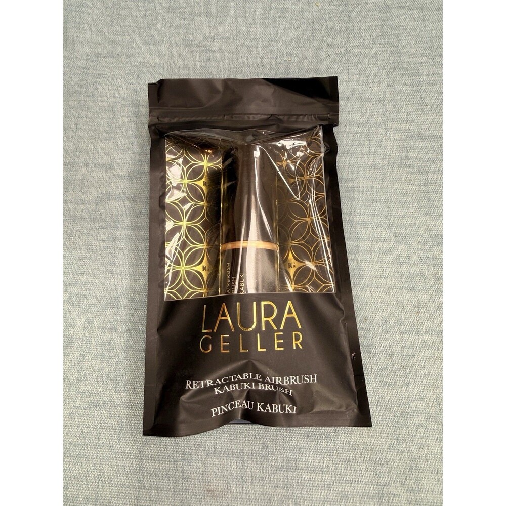 Laura Geller Retractable Airbrush Kabuki Brush Travel Black/Gold Synthetic